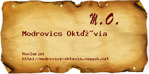 Modrovics Oktávia névjegykártya